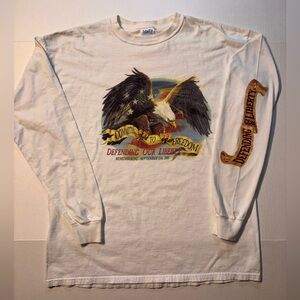Vtg September 11th 9/11 Memorial American Eagle USA Patriotic Long Sleeve Hit XL